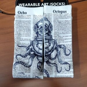 Wearable Art Socks - Black and White